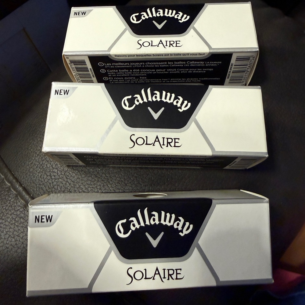 Callaway Solaire Golf Balls Women 9 Count New Hex Aerodynamics White Pearl